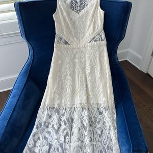 Alexis white lace maxi